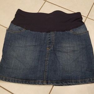 Jean maternity skirt